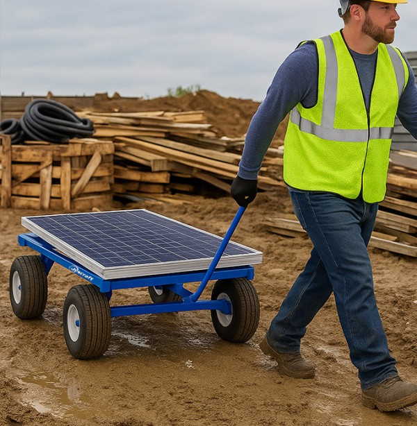 four-wheel-trailer-outside Four wheel trailer moving equipment